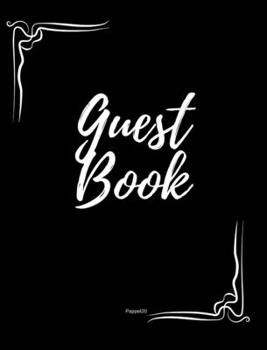 Hardcover Guest Book - Black frame #1 on white paper Book