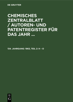 Hardcover 1963, Teil 2: H - O [German] Book