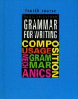 Paperback Grammar for Writing, 4th Course (Grammar for Writing Ser. 1) Book