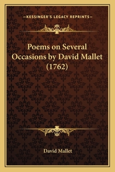 Paperback Poems on Several Occasions by David Mallet (1762) Book