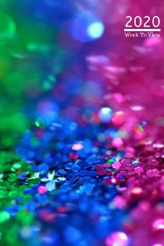 Paperback A5 2020 Diary Week To View Paperback Cover With Alternative Design -: - Colourful Textured Pattern 2020 Diary Cover, Year Planner For Business, Office Book