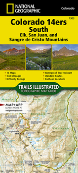 Map Colorado 14ers South Map [San Juan, Elk, and Sangre de Cristo Mountains] Book