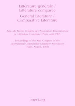 Littérature générale / Littérature comparée- General Literature / Comparative Literature: General Literature / Comparative Literature