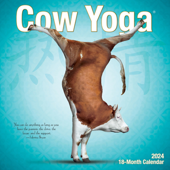 Calendar Cow Yoga 2024 7 X 7 Mini Wall Calendar Book