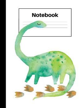 Paperback Notebook: Dinosaur Brontosaurus, Foot Prints, Graph Paper 4x4, Notebook Home Office School Student Teacher Homeschool, 7.4 x 9.7 Book
