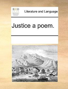Paperback Justice a poem. Book