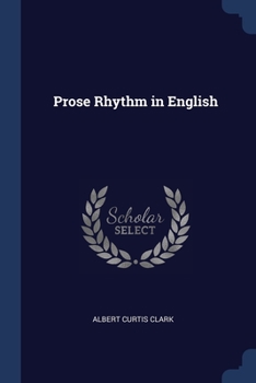 Paperback Prose Rhythm in English Book