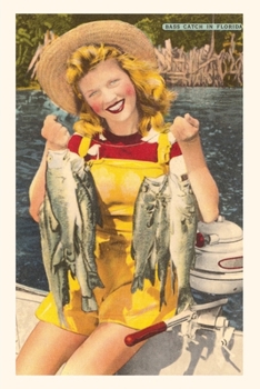 Paperback Vintage Journal Woman with Bass, Florida Book