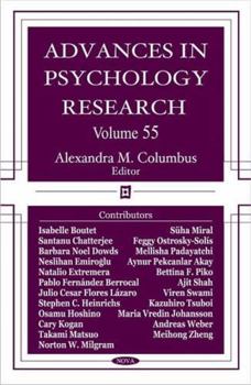 Hardcover Advances in Psychology Research (Volume 55) Book