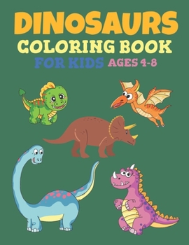 Paperback Dinosaur Coloring Book For Kids Ages 4-8: Dinosaur Coloring Book picture, Birthday Party Activity, Beautiful Hand Drawn Book Style With 40 Coloring Pa Book