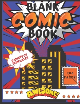 Paperback Blank Comic Notebook: : Draw Your Own Awesome Comics - 180 Pages of cool, Fun, and Unique Strip Templates - Notebook and Sketchbook for Draw Book
