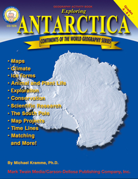 Paperback Exploring Antarctica, Grades 4 - 8 Book