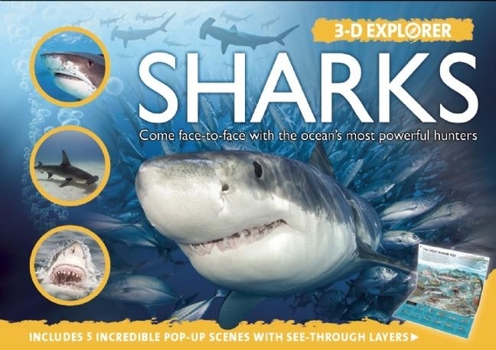 Hardcover 3-D Explorer: Sharks Book