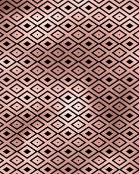 Paperback Rose Gold and Black Bohemian Composition Notebook - Large Ruled Notebook - 8x10 Lined Notebook (Softcover Journal / Notebook / Diary) Book