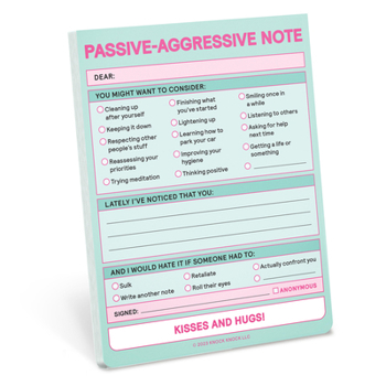 Misc. Passive Aggressive Nifty Note (Second Edition) Book