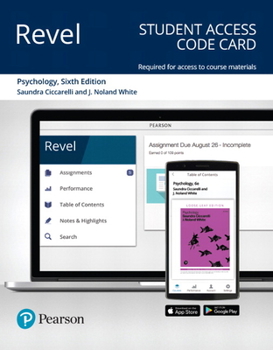 Printed Access Code Revel for Psychology -- Access Card Book