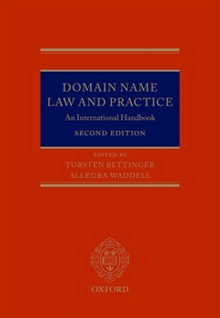 Hardcover Domain Name Law and Practice: An International Handbook Book