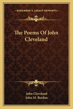 Paperback The Poems Of John Cleveland Book