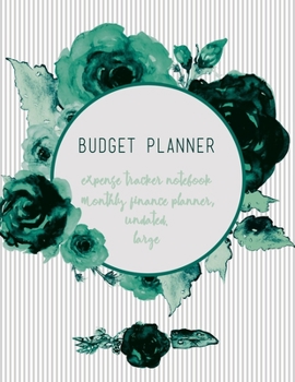 Paperback Budget Planner Expense Tracker Notebook. Monthly Finance Planner, Undated, Large Book