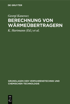 Hardcover Berechnung Von Wärmeübertragern [German] Book