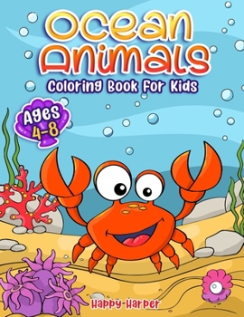 Paperback Ocean Animals Coloring Book [Large Print] Book