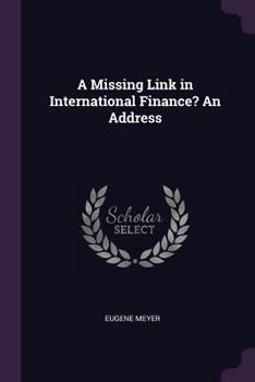 Paperback A Missing Link in International Finance? An Address Book