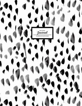 Paperback Watercolor Softcover Dot Grid Journal: Black And White, Large 8.5 x 11 Book