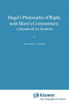 Paperback Hegel's Philosophy of Right, with Marx's Commentary: A Handbook for Students Book