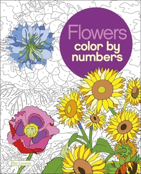 Paperback Flowers Color by Numbers Book