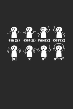 Paperback sin(x) cos(x) tan(x) cot(x): 6x9 Dancing - dotgrid - dot grid paper - notebook - notes Book