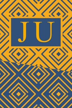 Paperback J U: Art Deco Initials J U Monogram Notebook, J U Monogrammed Journal Gift Book