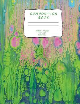 Paperback Composition Book: Narrow Ruled, 100 pages, 7.44" x 9.69" Book