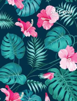 Paperback 2021-2025 Five Year Planner: 60-Month Schedule Organizer 8.5 x 11 with Floral Cover (Volume 4) Book