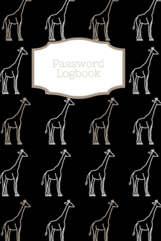 Paperback Password Logbook: Giraffe Internet Password Keeper With Alphabetical Tabs - Handy Size 6 x 9 inches (vol. 2) Book