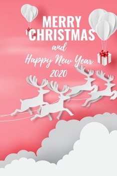 Merry Christmas and Happy New Year 2020: Christmas and New Year gift in blank line journal , notebook for kids , best friends , lover , family , buddy ... in White rabbit sweater  and 2 snowmans