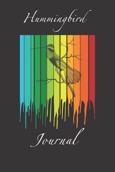 Paperback Hummingbird Coloring Rainbow Journal: 120 Pages 6 x 9 Blank Notebook, Journal or Diary Book