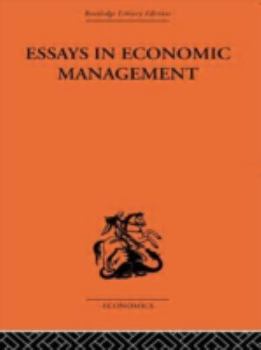 Hardcover Essays in Economic Management Book