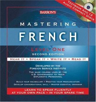 Paperback Mastering French Level One with Audio CDs [With 12 CDs] Book