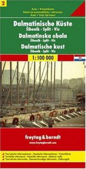 Map Dalmatian Coast, Sibenik - Split - Vis, Road Map 1:100 000 (English, Italian and German Edition) Book