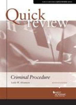 Paperback Quick Review of Criminal Procedure (Quick Reviews) Book