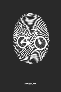 Notebook: Dotted Lined Mountain Biking MTB Themed Notebook (6x9 inches) ideal as a fingerprint DNA Journal. Perfect as a Downhill Extreme Sports Book ... lover. Great gift for Men & Women