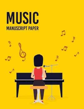 Paperback Wide Staff Manuscript Paper: Music Manuscript Paper / White Marble Blank Sheet Music / Notebook for Musicians / Staff Paper / Composition Books Gif Book