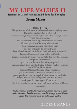 Paperback My Life Values II: - described in 21 Reflections and 94 Food for Thought Book