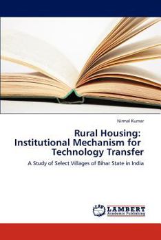 Paperback Rural Housing: Institutional Mechanism for Technology Transfer Book