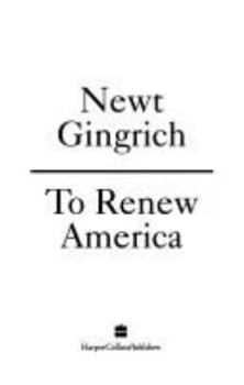 Hardcover To Renew America Book