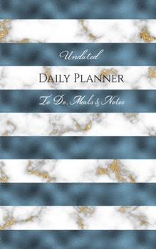 Paperback Undated Daily Planner - To Do, Meals & Notes Book