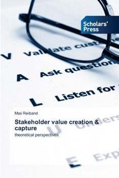 Paperback Stakeholder value creation & capture Book