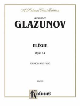 Paperback Elegie for Viola, Op. 44 Book