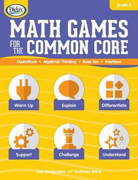 Paperback Math Games for the Common Core, Grade 4 [With CDROM] Book