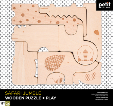Misc. Safari Jungle Wooden Puzzle + Play Book